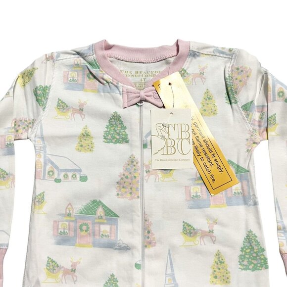 NEW Beaufort Bonnet Company TBBC 4T Sleigh Bells & Pastels Christmas Pajamas - Picture 3 of 5
